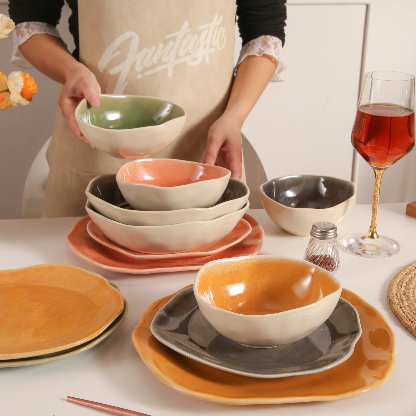 16 Piece Set Dinnerware Set-Sunstone