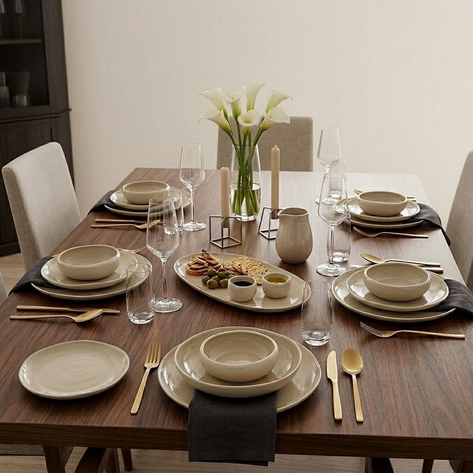 Almina Wave Biscuit dinnerware set product image 2