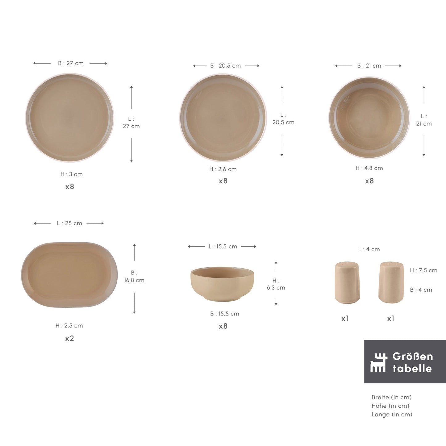 Karaca Terra 36-piece cream dinner set product image 9